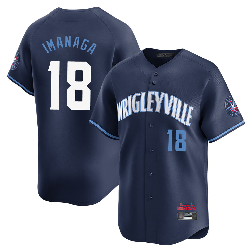 Pouc C.Cubs #18 Shota Imanaga Player Navy City Connect Limited Home Stitched Jerseys