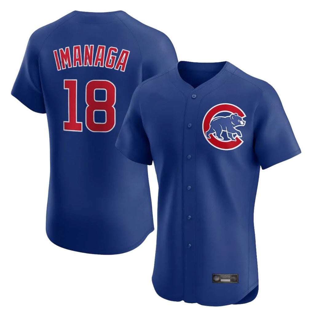 Pouc C.Cubs #18 Shota Imanaga Player Royal Limited Elite Home Stitched Jerseys