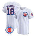 Pouc C.Cubs #18 Shota Imanaga Player White 150th Anniversary Limited Elite Home Game Stitched Jerseys