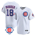 Pouc C.Cubs #18 Shota Imanaga Player White 150th Anniversary Limited Home Game Stitched Jerseys