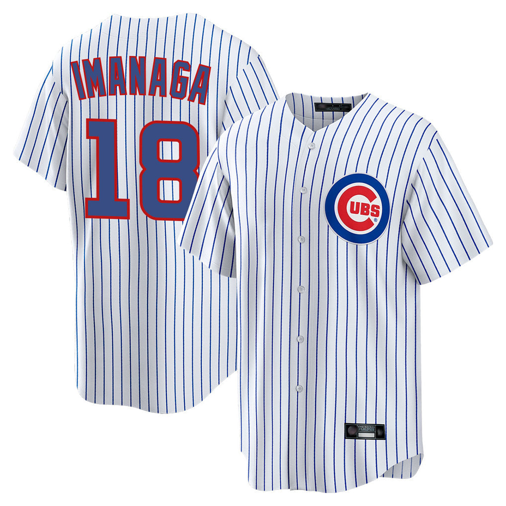 Pouc C.Cubs #18 Shota Imanaga Player White Game Home Stitched Jerseys