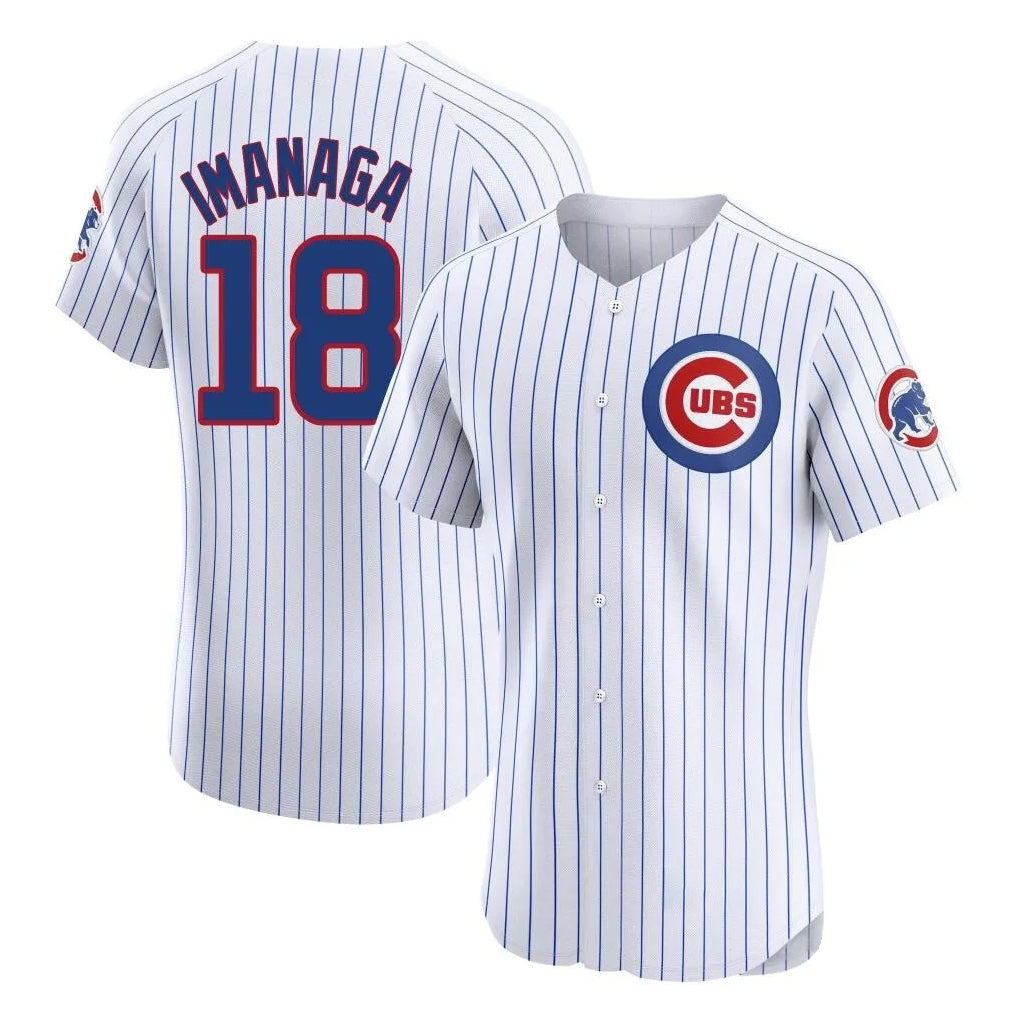 Pouc C.Cubs #18 Shota Imanaga Player White Limited Elite Home Game Stitched Jerseys