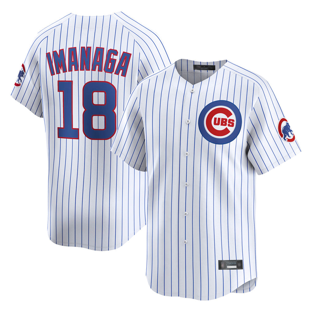 Pouc C.Cubs #18 Shota Imanaga Player White Limited Home Game Stitched Jerseys