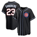 Pouc C.Cubs #23 Ryne Sandberg Player Black Fashion Out Game Stitched Jerseys