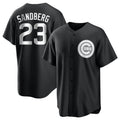 Pouc C.Cubs #23 Ryne Sandberg Player Black Game Stitched Jerseys