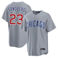 Pouc C.Cubs #23 Ryne Sandberg Player Gray Home Game Stitched Jerseys