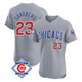 Pouc C.Cubs #23 Ryne Sandberg Player Gray Road 150th Anniversary Limited Elite Home Stitched Jerseys