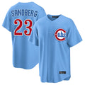 Pouc C.Cubs #23 Ryne Sandberg Player Light Blue Home Game Stitched Jerseys