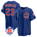 Pouc C.Cubs #23 Ryne Sandberg Player Royal 150th Anniversary Home Game Stitched Jerseys