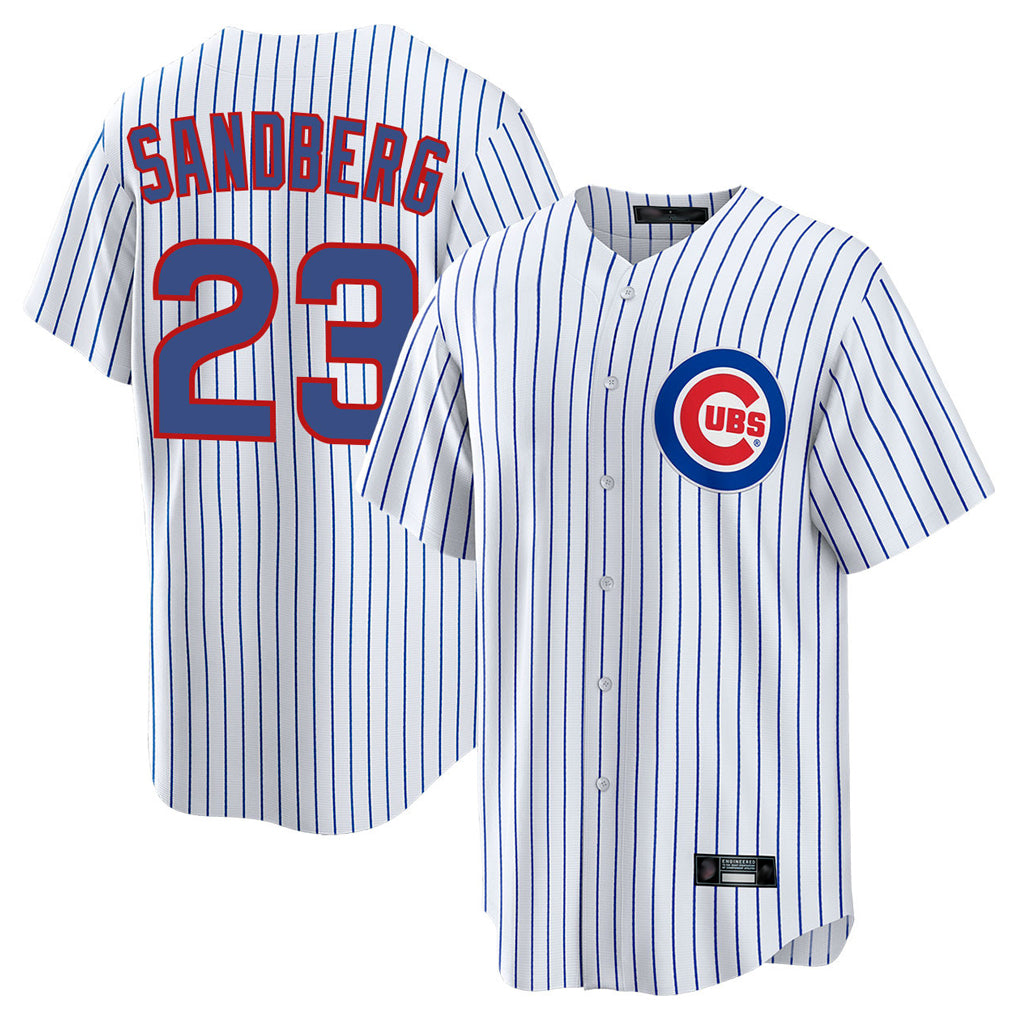 Pouc C.Cubs #23 Ryne Sandberg Player White Game Home Stitched Jerseys