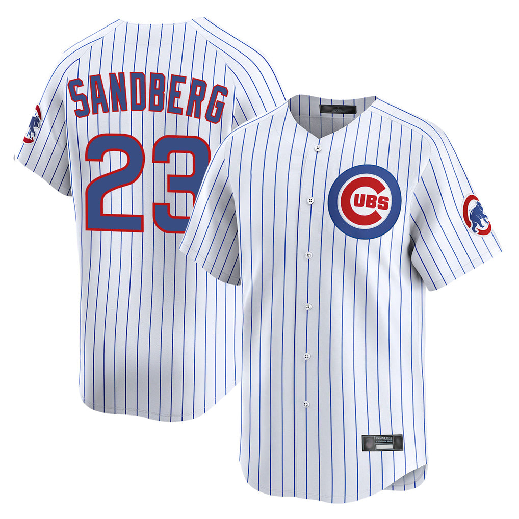 Pouc C.Cubs #23 Ryne Sandberg Player White Limited Home Game Stitched Jerseys