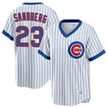 Pouc C.Cubs #23 Ryne Sandberg Player White T-shirt Cooperstown Collection Limited Stitched Jerseys