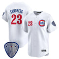 Pouc C.Cubs #23 Ryne Sandberg Player White Vapor Premier Limited Home Stitched Jerseys