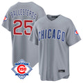 Pouc C.Cubs #25 Mois¡§|s Ballesteros Player Gray 150th Anniversary Home Game Stitched Jerseys
