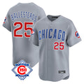 Pouc C.Cubs #25 Mois¡§|s Ballesteros Player Gray Road Limited Elite Home Stitched Jerseys