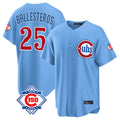 Pouc C.Cubs #25 Mois¡§|s Ballesteros Player Light Blue 150th Anniversary Home Game Stitched Jerseys