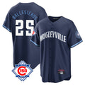 Pouc C.Cubs #25 Mois¡§|s Ballesteros Player Navy 150th Anniversary City Connect Home Game Stitched Jerseys