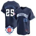 Pouc C.Cubs #25 Mois¡§|s Ballesteros Player Navy City Connect 150th Anniversary Limited Home Stitched Jerseys