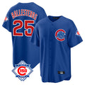 Pouc C.Cubs #25 Mois¡§|s Ballesteros Player Royal 150th Anniversary Home Game Stitched Jerseys