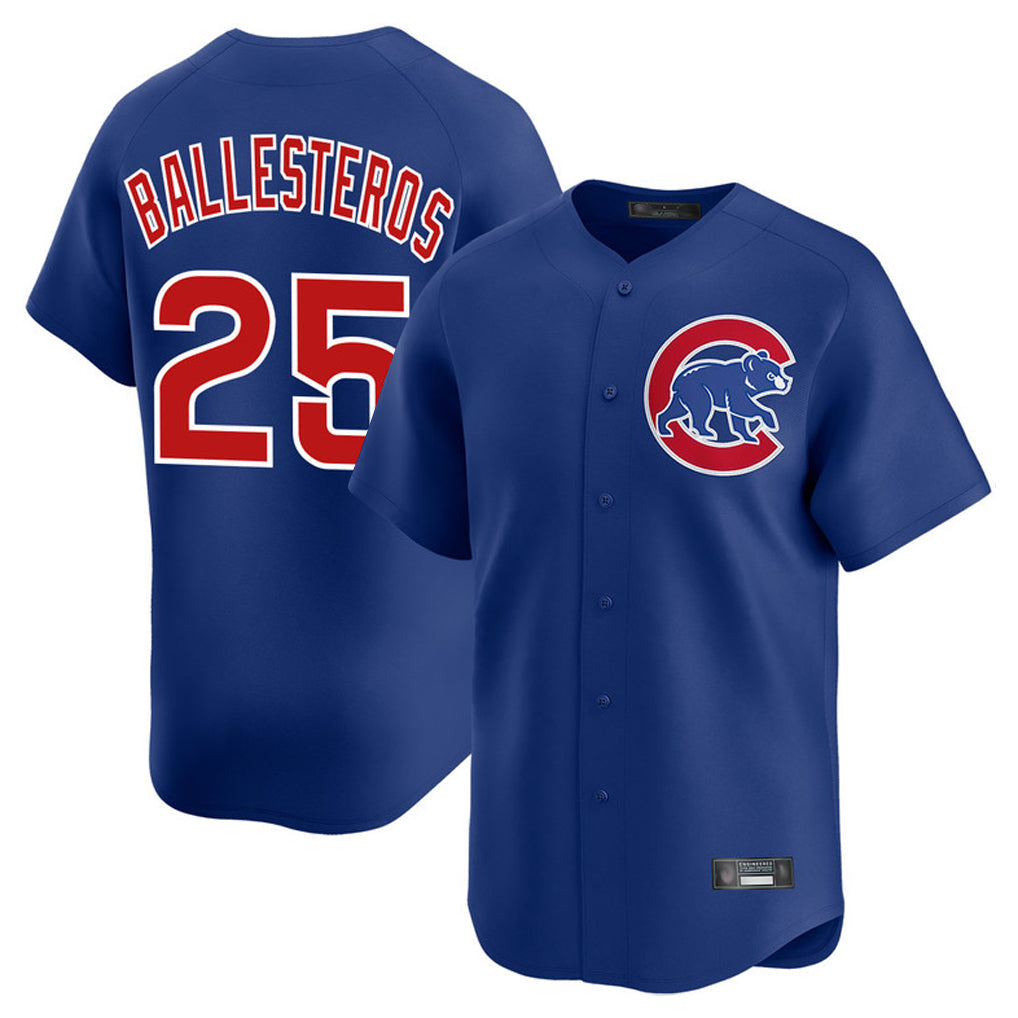 Pouc C.Cubs #25 Mois¡§|s Ballesteros Player Royal Limited Home Stitched Jerseys