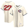 Pouc C.Cubs #27 Seiya Suzuki Player Cream Field of Dreams Home Game Stitched Jerseys
