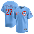 Pouc C.Cubs #27 Seiya Suzuki Player Light Blue Limited Home Stitched Jerseys