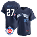 Pouc C.Cubs #27 Seiya Suzuki Player Navy City Connect 150th Anniversary Limited Home Stitched Jerseys