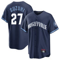 Pouc C.Cubs #27 Seiya Suzuki Player Navy City Connect Home Game Stitched Jerseys
