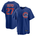 Pouc C.Cubs #27 Seiya Suzuki Player Royal Home Game Stitched Jerseys