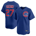 Pouc C.Cubs #27 Seiya Suzuki Player Royal Limited Home Stitched Jerseys