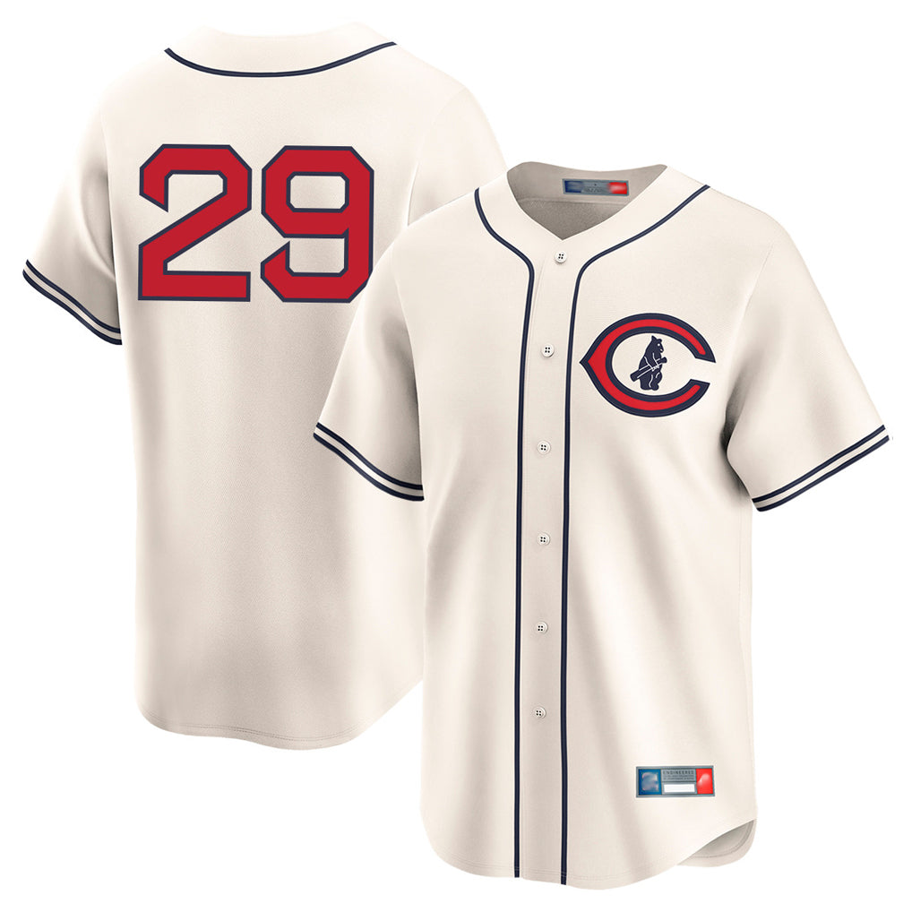 Pouc C.Cubs #29 Michael Busch Player Cream Field of Dreams Limited Home Game Stitched Jerseys