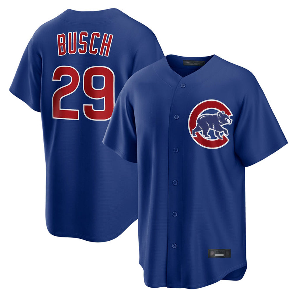 Pouc C.Cubs #29 Michael Busch Player Royal Home Game Stitched Jerseys