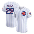 Pouc C.Cubs #29 Michael Busch Player White Limited Elite Home Game Stitched Jerseys