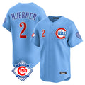 Pouc C.Cubs #2 Nico Hoerner Player Light Blue 150th Anniversary Limited Home Stitched Jerseys