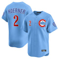 Pouc C.Cubs #2 Nico Hoerner Player Light Blue Limited Home Stitched Jerseys