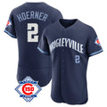 Pouc C.Cubs #2 Nico Hoerner Player Navy City Connect 150th Anniversary Limited Elite Home Stitched Jerseys