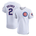 Pouc C.Cubs #2 Nico Hoerner Player White Limited Elite Home Game Stitched Jerseys