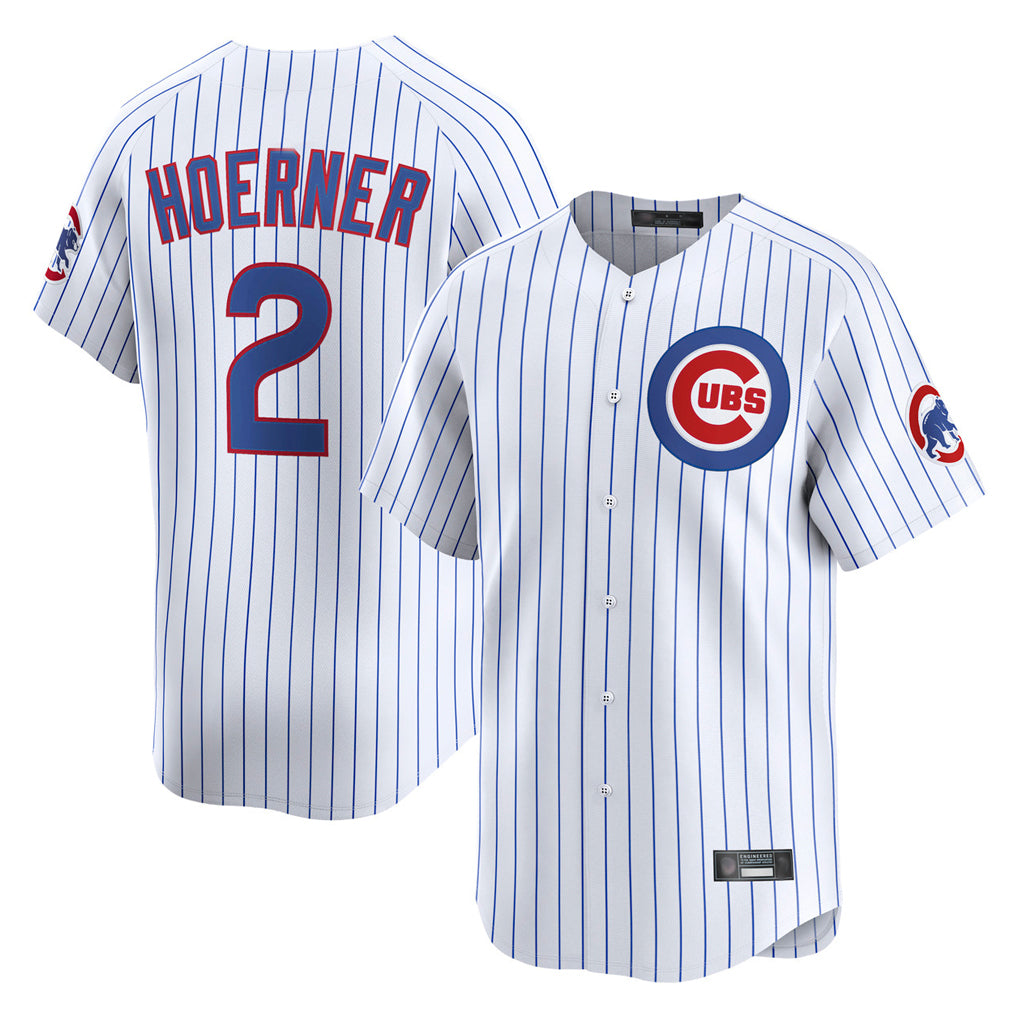 Pouc C.Cubs #2 Nico Hoerner Player White Limited Home Game Stitched Jerseys