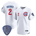 Pouc C.Cubs #2 Nico Hoerner Player White Vapor Premier Limited Home Stitched Jerseys