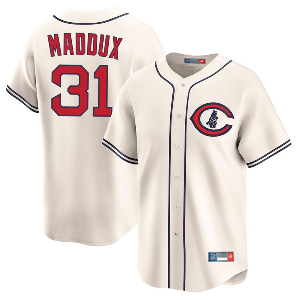 Pouc C.Cubs #31 Greg Maddux Player Cream Field of Dreams Limited Home Game Stitched Jerseys