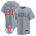 Pouc C.Cubs #31 Greg Maddux Player Gray 150th Anniversary Home Game Stitched Jerseys