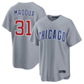 Pouc C.Cubs #31 Greg Maddux Player Gray Home Game Stitched Jerseys