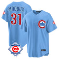 Pouc C.Cubs #31 Greg Maddux Player Light Blue 150th Anniversary Home Game Stitched Jerseys