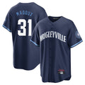 Pouc C.Cubs #31 Greg Maddux Player Navy City Connect Home Game Stitched Jerseys