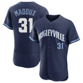 Pouc C.Cubs #31 Greg Maddux Player Navy City Connect Limited Elite Home Stitched Jerseys