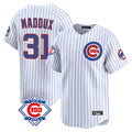 Pouc C.Cubs #31 Greg Maddux Player White 150th Anniversary Limited Home Game Stitched Jerseys