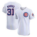 Pouc C.Cubs #31 Greg Maddux Player White Limited Elite Home Game Stitched Jerseys