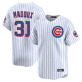 Pouc C.Cubs #31 Greg Maddux Player White Limited Home Game Stitched Jerseys
