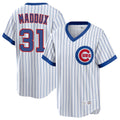 Pouc C.Cubs #31 Greg Maddux Player White T-shirt Cooperstown Collection Limited Stitched Jerseys