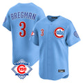 Pouc C.Cubs #3 Alex Bregman Light Blue 150th Anniversary Limited Home Stitched Jerseys